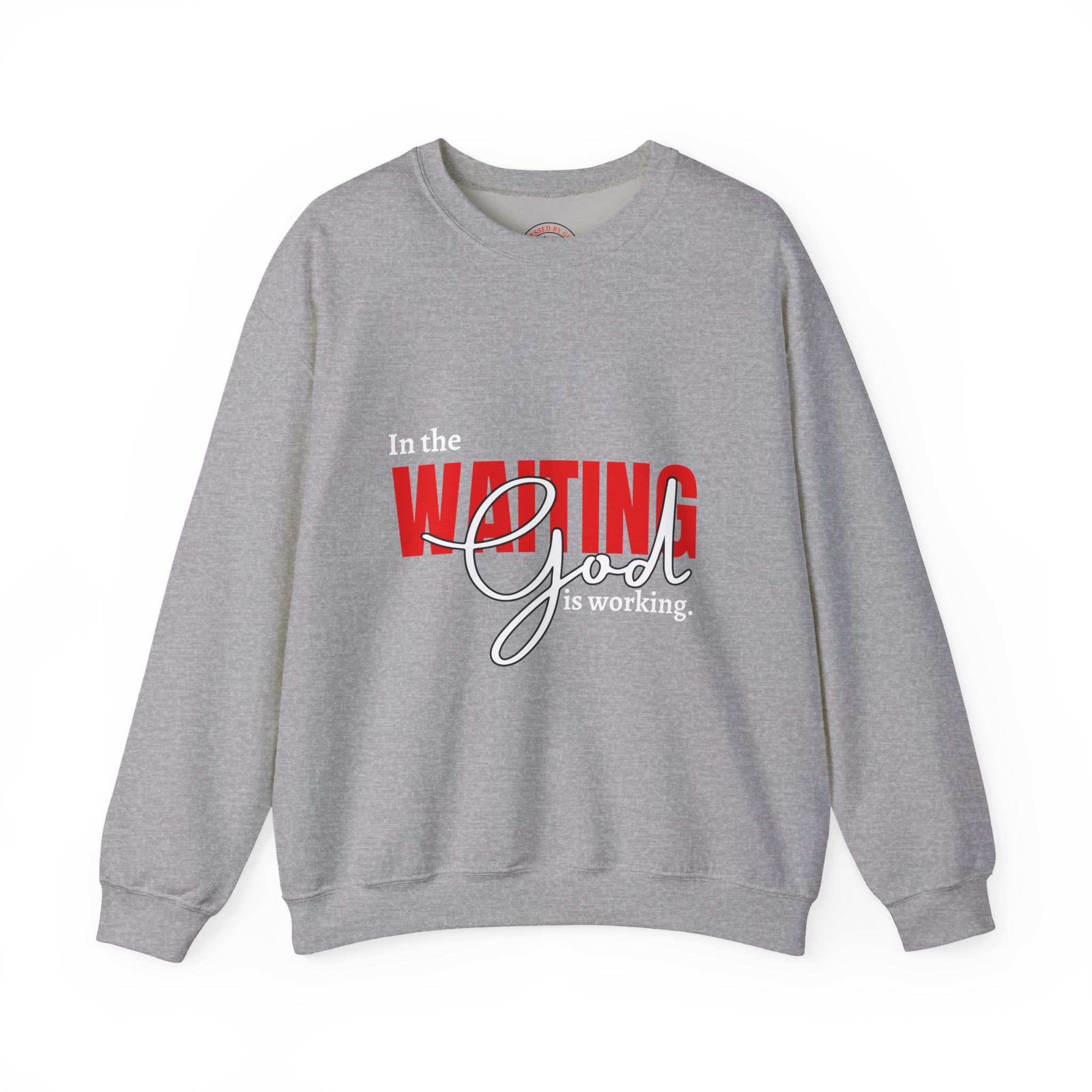 Waiting on God Crewneck Sweatshirt — Faith-Based Inspirational Pullover