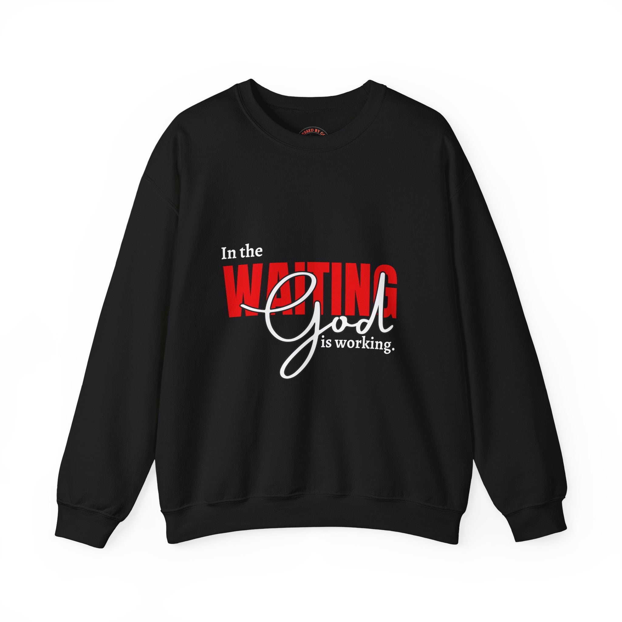 Waiting on God Crewneck Sweatshirt — Faith-Based Inspirational Pullover