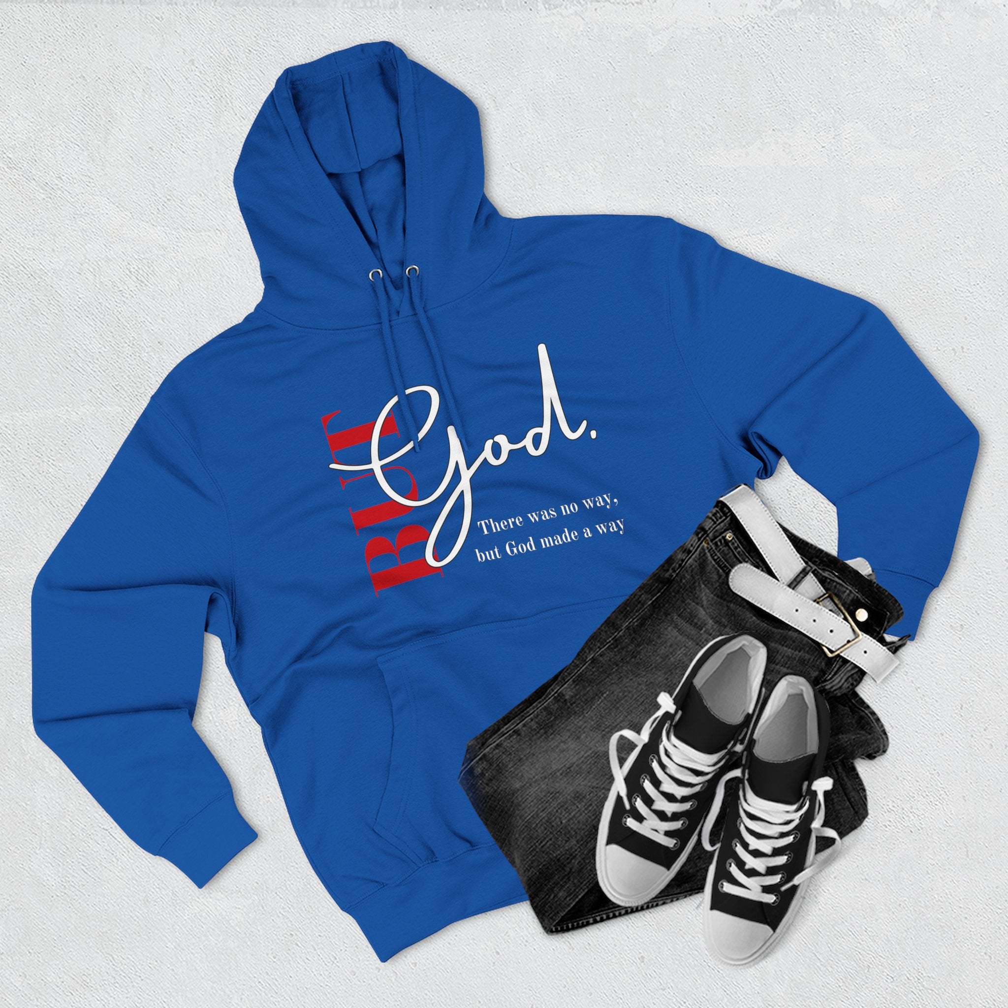 Bold God Script Hoodie — Christian Faith Pullover with "God" Design