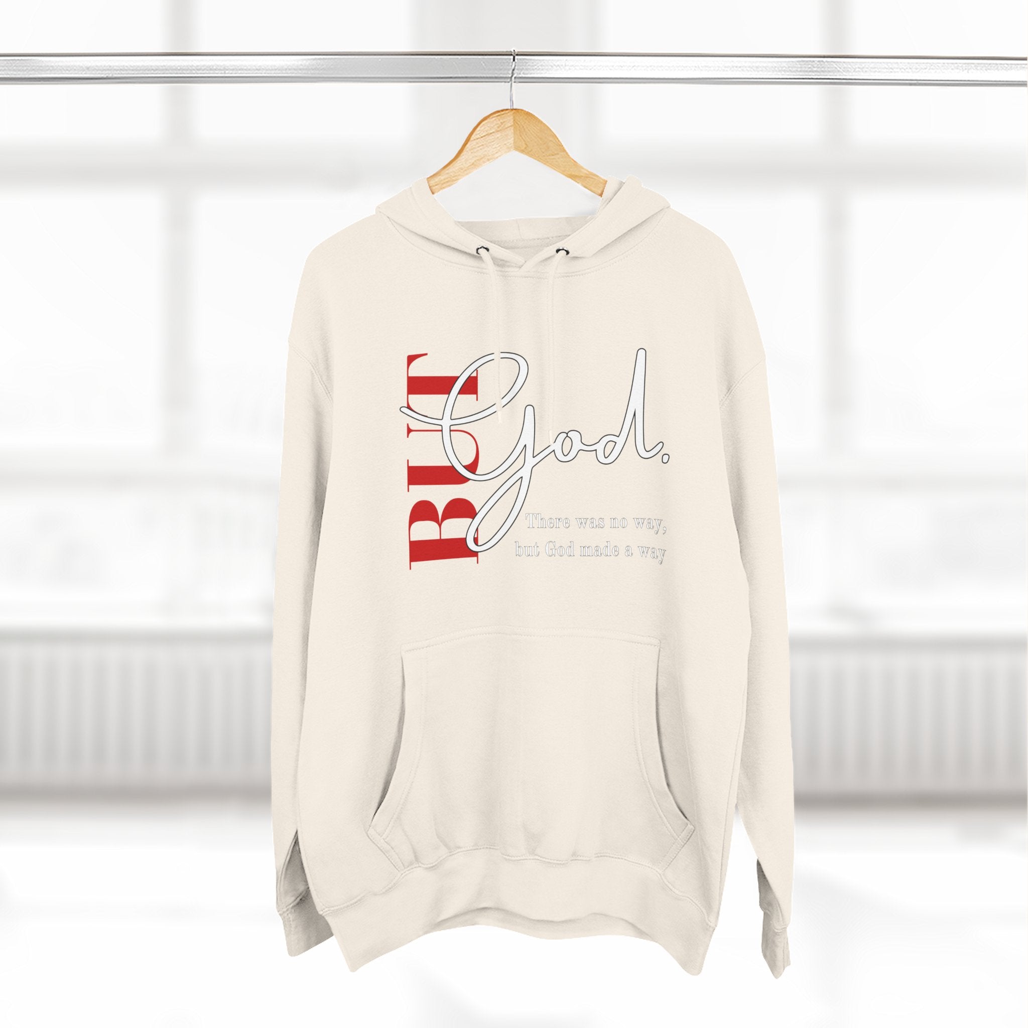 Bold God Script Hoodie — Christian Faith Pullover with "God" Design