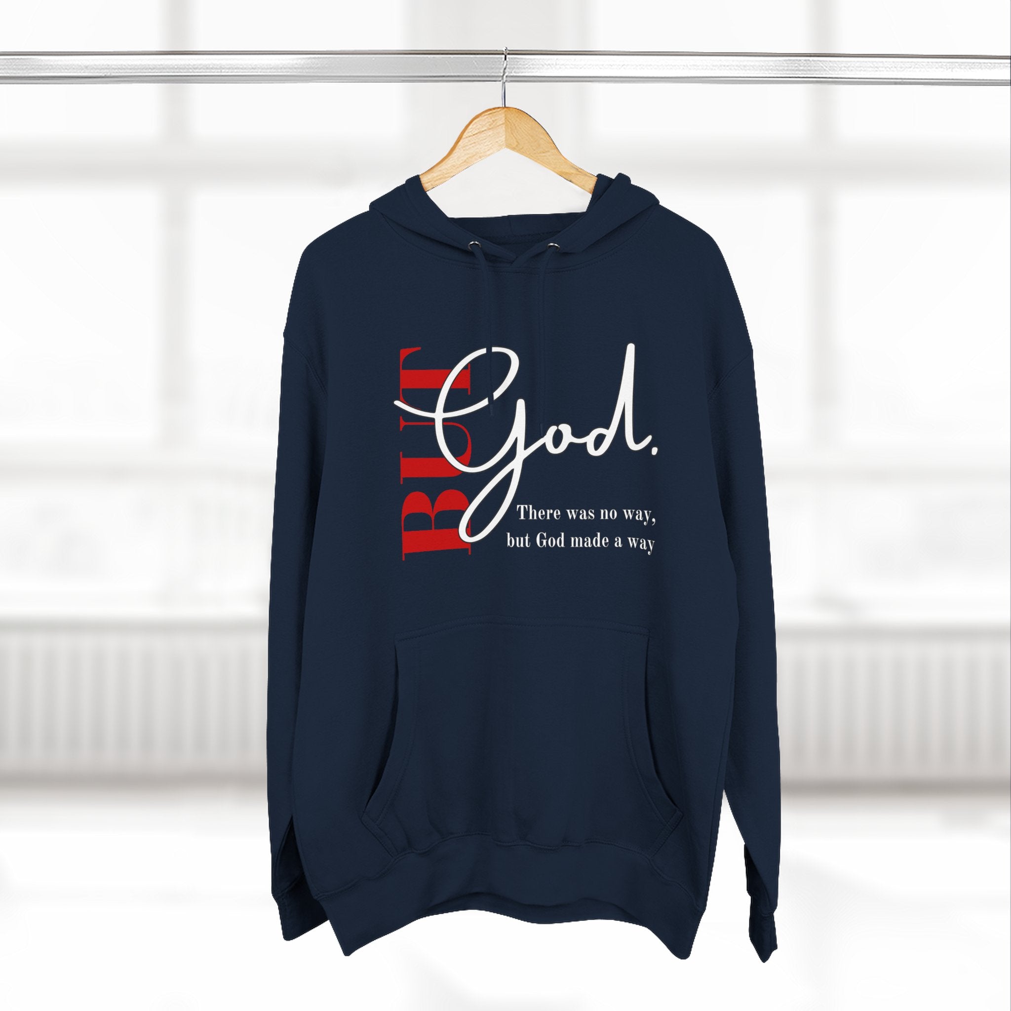 Bold God Script Hoodie — Christian Faith Pullover with "God" Design