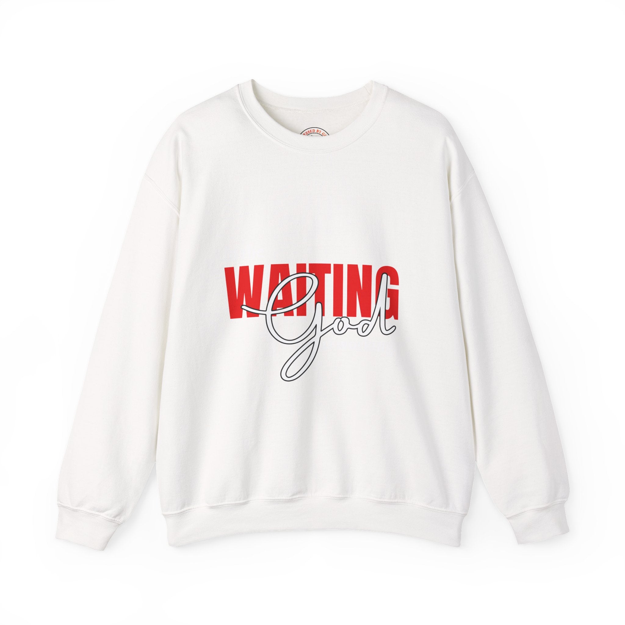 Waiting on God Crewneck Sweatshirt — Faith-Based Inspirational Pullover